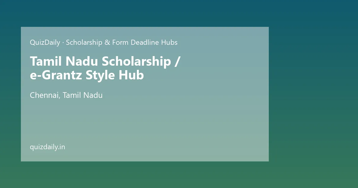 Tamil Nadu Scholarship / e-Grantz Style Hub, Chennai — Timings, Tickets & Travel Guide