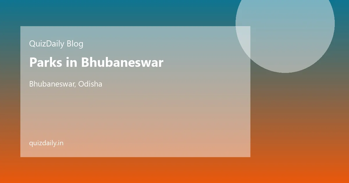 Water Parks & Activity Parks in Bhubaneswar, Odisha — Complete City Guide
