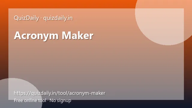 Acronym Maker free tool