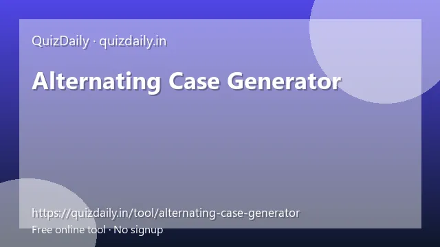 Alternating Case Generator free tool