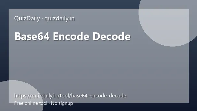 Base64 Encode Decode free tool