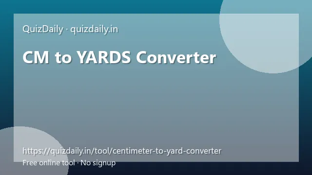 CM to YARDS Converter free tool