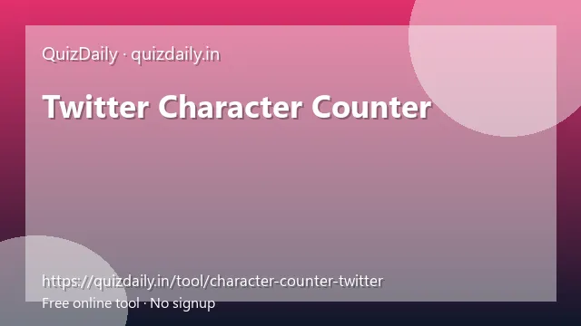 Twitter Character Counter free tool