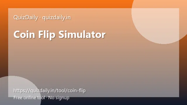 Coin Flip Simulator free tool
