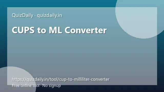 CUPS to ML Converter free tool