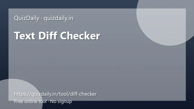 Text Diff Checker free tool