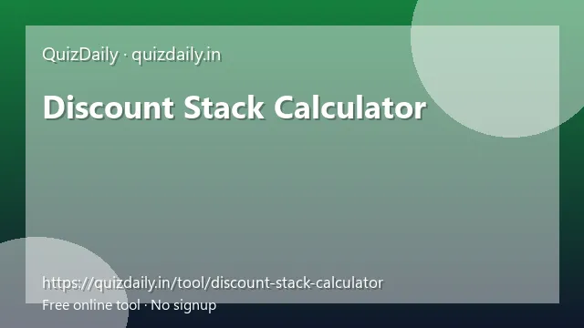 Discount Stack Calculator free tool