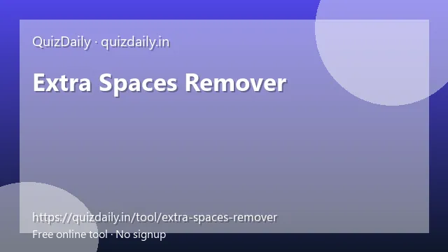 Extra Spaces Remover free tool