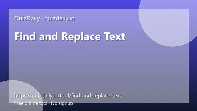Find and Replace Text free tool