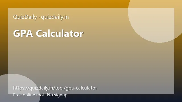GPA Calculator free tool