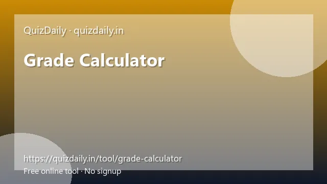 Grade Calculator free tool