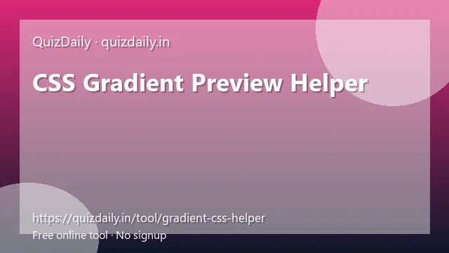 CSS Gradient Preview Helper free tool