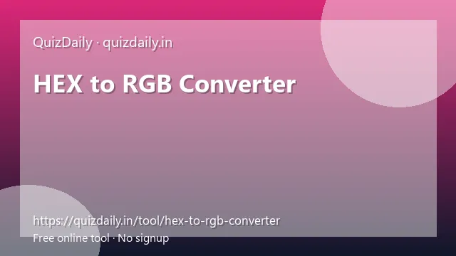 HEX to RGB Converter free tool