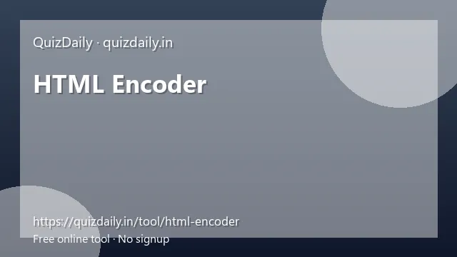 HTML Encoder free tool