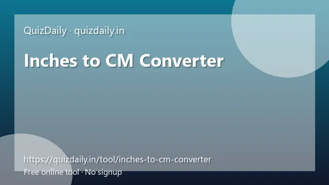 Inches to CM Converter free tool