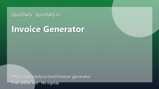 Invoice Generator free tool