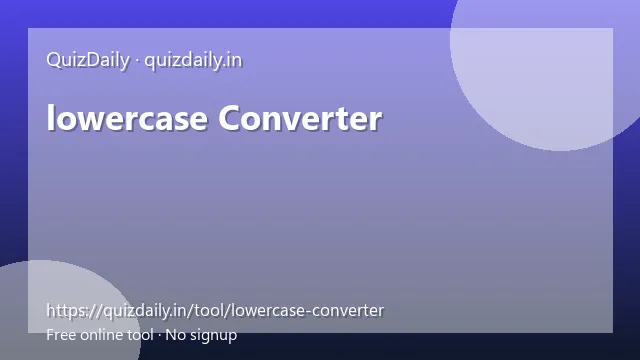 lowercase Converter free tool