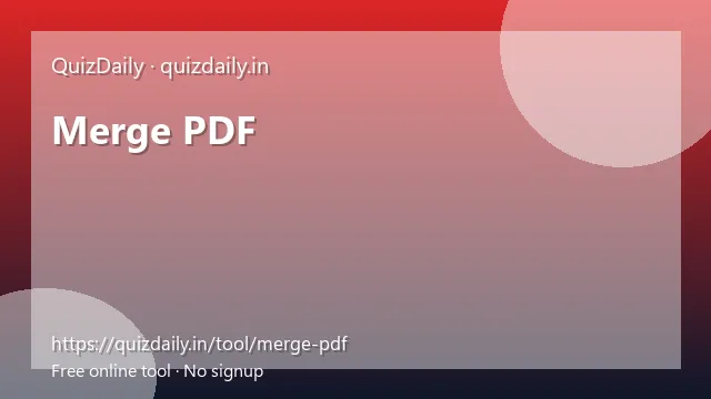 Merge PDF free tool