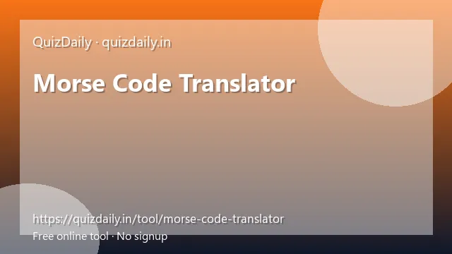 Morse Code Translator free tool