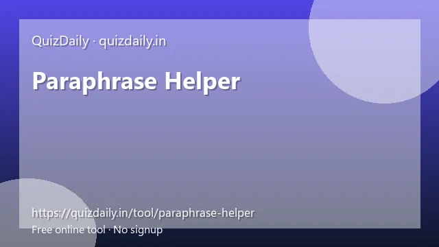 Paraphrase Helper free tool