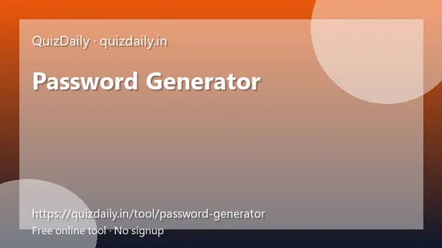 Password Generator free tool