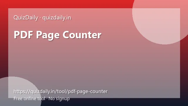 PDF Page Counter free tool
