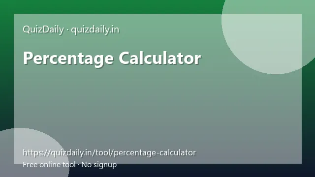 Percentage Calculator free tool