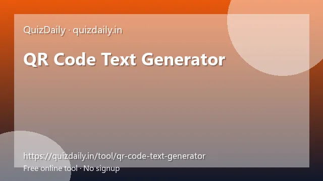 QR Code Text Generator free tool
