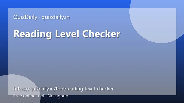 Reading Level Checker free tool