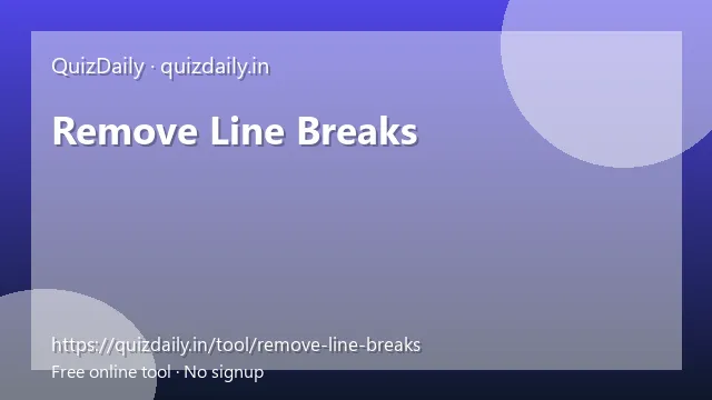 Remove Line Breaks free tool