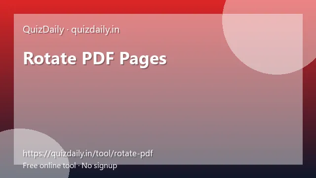 Rotate PDF Pages free tool