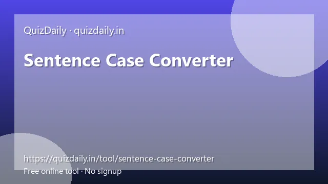 Sentence Case Converter free tool