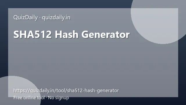 SHA512 Hash Generator free tool