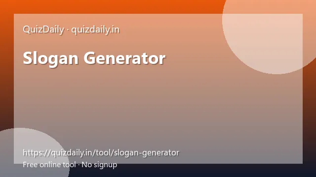 Slogan Generator free tool
