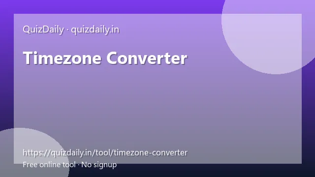 Timezone Converter free tool