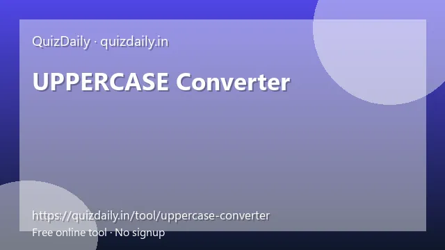 UPPERCASE Converter free tool