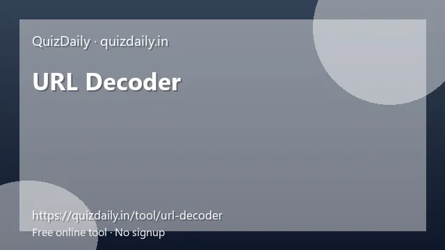 URL Decoder free tool