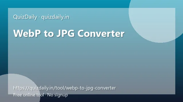 WebP to JPG Converter free tool