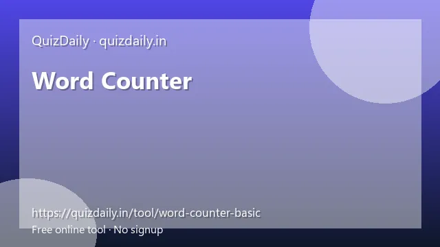 Word Counter free tool