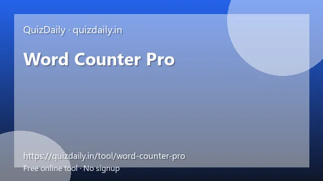 Word Counter Pro free tool